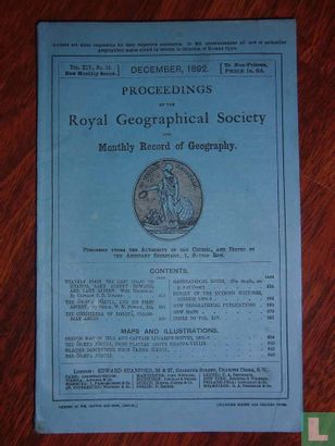 Royal Geographical Society December 1892 - Afbeelding 1