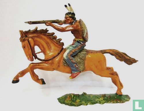 Indiaan te paard  - Afbeelding 1