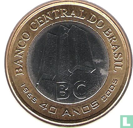 Brazil 1 real 2005 "40 years of Central Bank" - Image 2