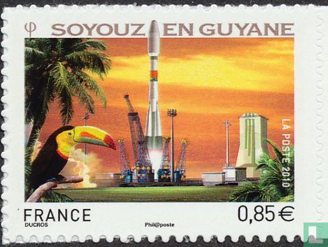 Soyouz Raketenstart in Guyana