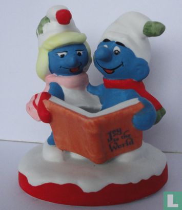Christmas Singers Smurf & Smurfette - Image 1