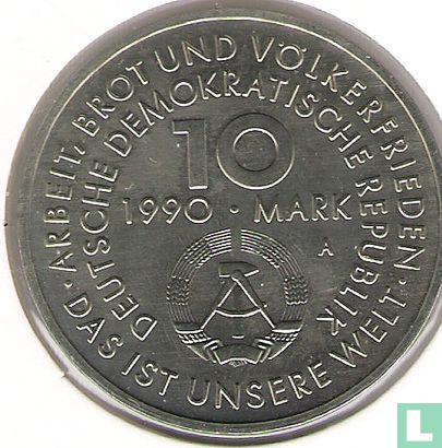 RDA 10 mark 1990 "100 years International Labour day" - Image 1