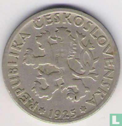 Czechoslovakia 1 koruna 1925 - Image 1