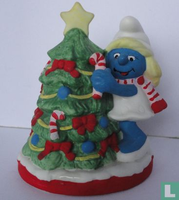 Schtroumpfette avec arbre de Noël - Image 1