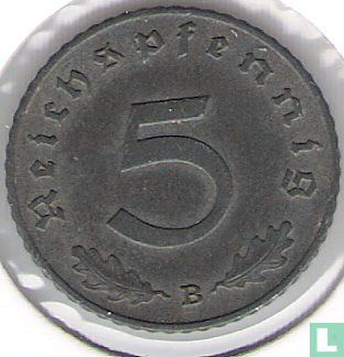 Empire allemand 5 reichspfennig 1940 (B) - Image 2