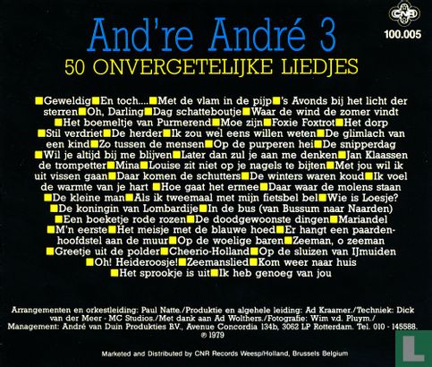 And're André 3 - 50 Onvergetelijke Liedjes - Image 2