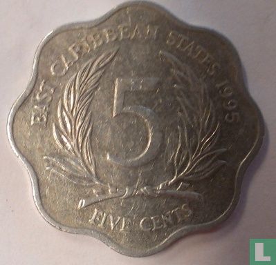 East Caribbean States 5 cents 1995 - Image 1