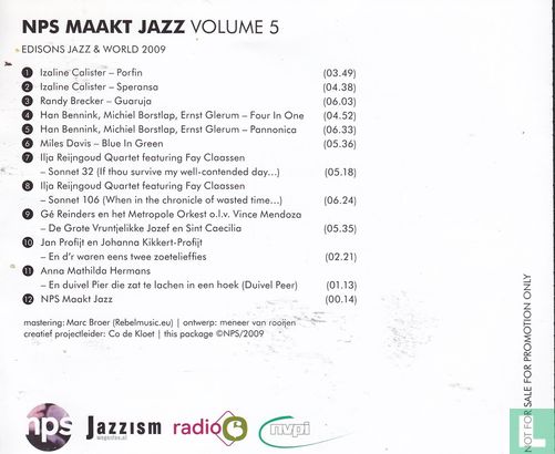 NPS maakt Jazz Volume 5 Edisons Jazz & World 2009 - Image 2