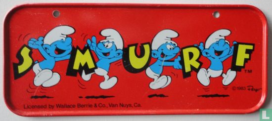Smurf Berry Crunch Cereal Box Sign  - Image 1