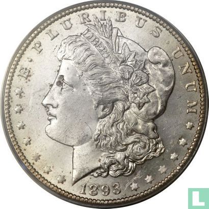 United States 1 dollar 1893 (O) - Image 1