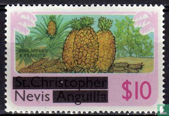Zegels van St.Kitts-Nevis met opdruk