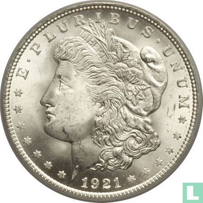 Verenigde Staten 1 dollar 1921 (Morgan dollar - zonder letter) - Afbeelding 1