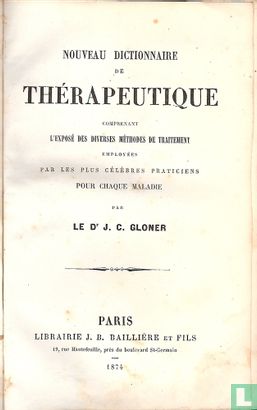 Nouveau dictionnaire de thérapeutique  - Afbeelding 1