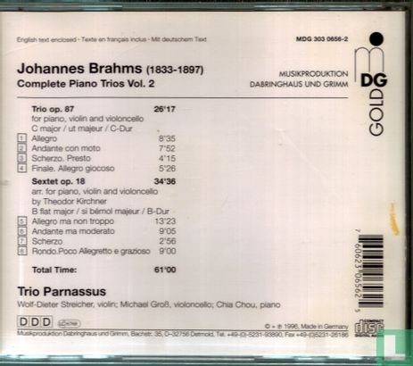 Johannes Brahms Complete piano trios Vol. 2 - Image 2