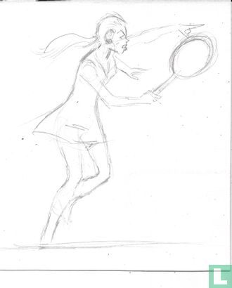 Tennisster, schets door Reding