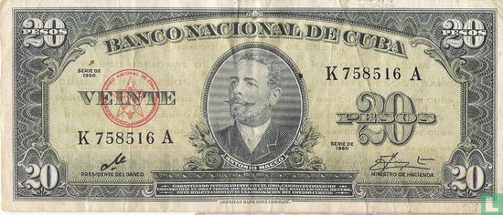 Cuba 20 Pesos - Image 1