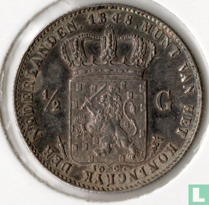 Niederlande ½ Gulden 1848 (1848/47) - Bild 1