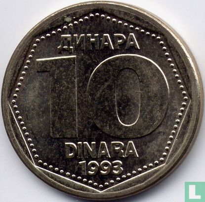 Yougoslavie 10 dinara 1993 - Image 1