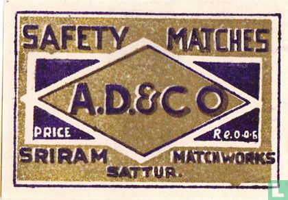 A.D.&CO Safety Matches