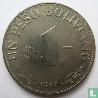 Bolivia 1 peso boliviano 1968 - Afbeelding 1
