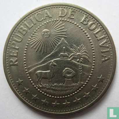 Bolivia 1 peso boliviano 1968 - Image 2