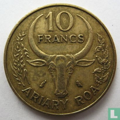 Madagascar 10 francs 1971 "FAO" - Image 2
