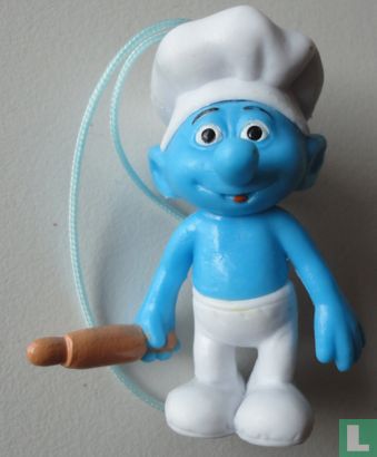 Baker Smurf with rolling pin