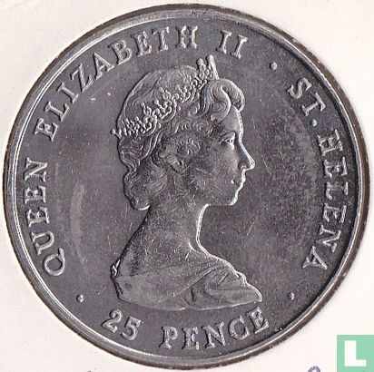 St. Helena 25 Pence 1980 "80th birthday of Queen Mother" - Bild 2
