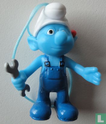 Handyman Smurf with wrench