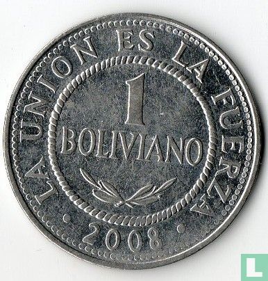 Bolivia 1 boliviano 2008 - Afbeelding 1