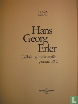 Hans Georg Erler. Exlibris og nytarsgrafik gennem 50 ar - Afbeelding 3