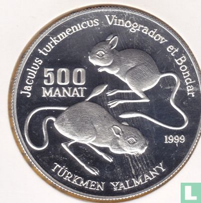 Turkmenistan 500 Manat 1996 (PROOF) "Endangered Wildlife Series - Yalmany" - Bild 1