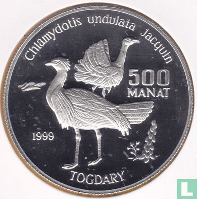 Turkmenistan 500 Manat 1999 (PROOF) "Endangered Wildlife Series - Togdary" - Bild 1