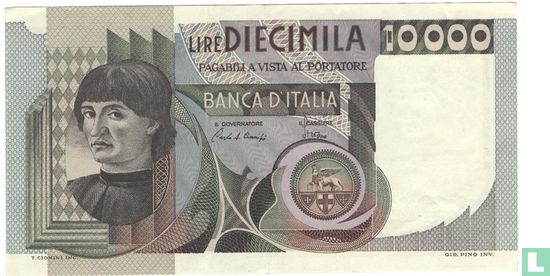 Italy 10,000 lira (P106b) - Image 1