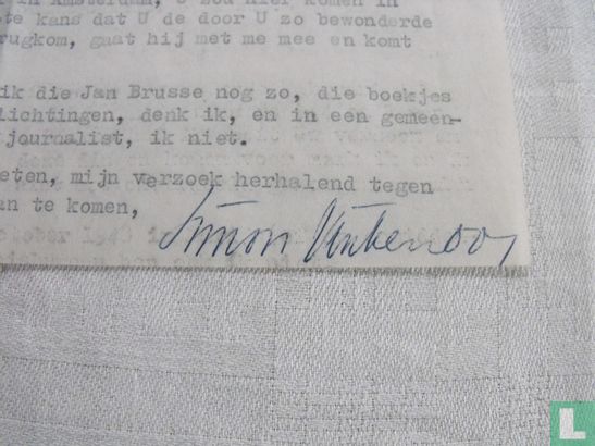 Originele brief van Simon Vinkenoog aan J.A. Vooren. 11 maart 1951 - Bild 3
