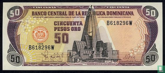 Dominikanische Republik 50 Pesos Oro 1998 - Bild 1
