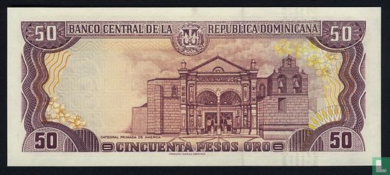 République Dominicaine 50 Pesos Oro 1998 - Image 2