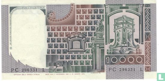 Italy 10,000 lira (P106b) - Image 2
