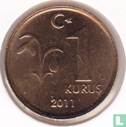 Turkije 1 kurus 2011 - Afbeelding 1