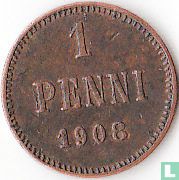 Finlande 1 penni 1908 - Image 1