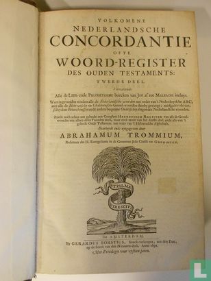 Volkomene Nederlandsche Concordantie ofte Woord-Register Des Ouden Testaments II - Image 3