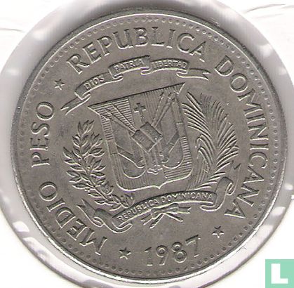Dominicaanse Republiek ½ peso 1987 - Afbeelding 1