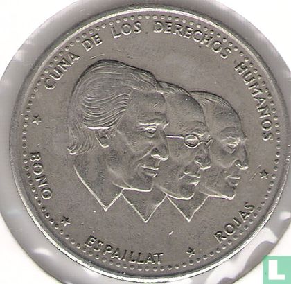 Dominicaanse Republiek ½ peso 1987 - Afbeelding 2
