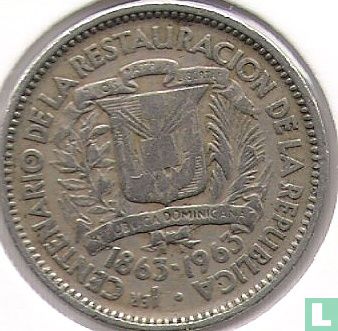 Dominicaanse Republiek 5 centavos 1963 "100th anniversary Restoration of the Republic" - Afbeelding 2