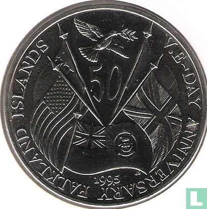 Falkland Islands 50 pence 1995 "50th anniversary of V. E. Day" - Image 1