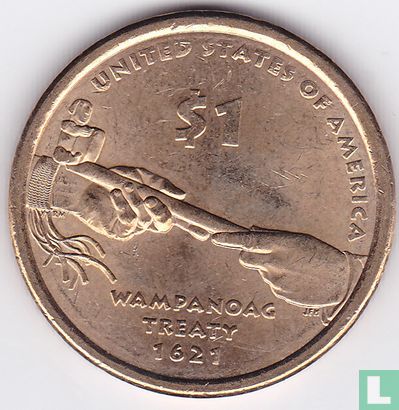 United States 1 dollar 2011 (D) "1621 Wampanoag Treaty" - Image 1