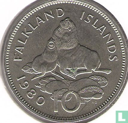 Falkland Islands 10 pence 1980 - Image 1