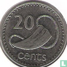 Fidji 20 cents 1990 - Image 2