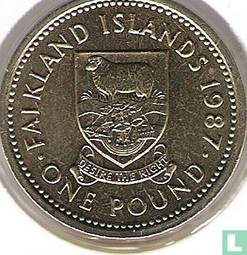 Falkland Islands 1 pound 1987 - Image 1
