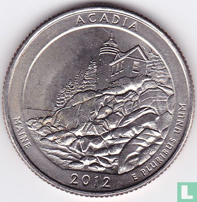 United States ¼ dollar 2012 (D) "Acadia national park - Maine" - Image 1
